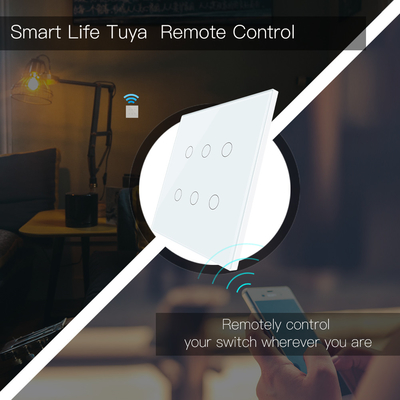Glomarket Smart Wifi Brasil 118*124 Switch Bekerja dengan Asisten Google Alexa Tuya Smart Light Switch untuk Rumah