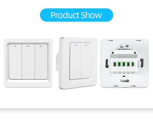 Glomarket Tuya WiFi Zigbee Smart Light Switch Push Button Wall Switch 1/2/3 Gang Bekerja dengan Alexa Google Home