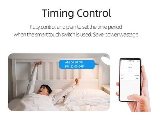 Glomarket Tuya WiFi Zigbee Smart Light Switch Push Button Wall Switch 1/2/3 Gang Bekerja dengan Alexa Google Home