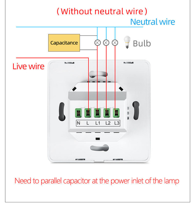 Glomarket Tuya WiFi Zigbee Smart Light Switch Push Button Wall Switch 1/2/3 Gang Bekerja dengan Alexa Google Home