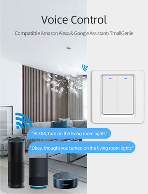 Glomarket Tuya WiFi Zigbee Smart Light Switch Push Button Wall Switch 1/2/3 Gang Bekerja dengan Alexa Google Home