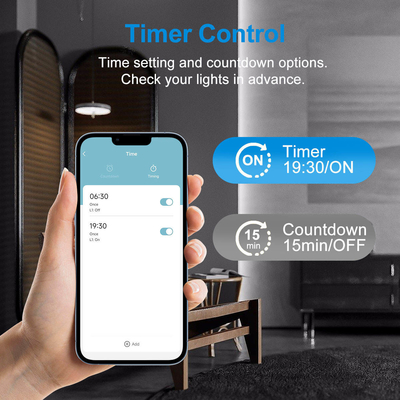 Glomarket Tuya Wifi Smart Wall Light Switch 1/2/3 Gang Support Voice/app/touch Control Dengan Layar Tampilan Suhu