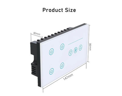 Glomarket Tuya Smart Wall Touch Switch Panel Kaca Lampu Listrik Dan Fan Switch Smart Life Alexa Voice Control