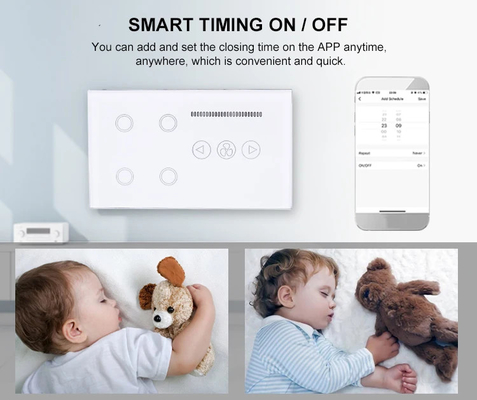 Glomarket Tuya Smart Wall Touch Switch Panel Kaca Lampu Listrik Dan Fan Switch Smart Life Alexa Voice Control