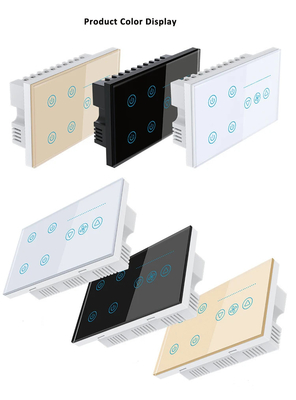 Glomarket Tuya Smart Wall Touch Switch Panel Kaca Lampu Listrik Dan Fan Switch Smart Life Alexa Voice Control