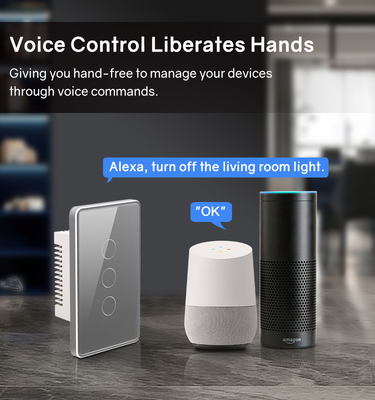 Glomarket Tuya Smart Switch Wifi US Electric Wall Switch Google Home Alexa Lampu Lampu Sentuh Switch App Control
