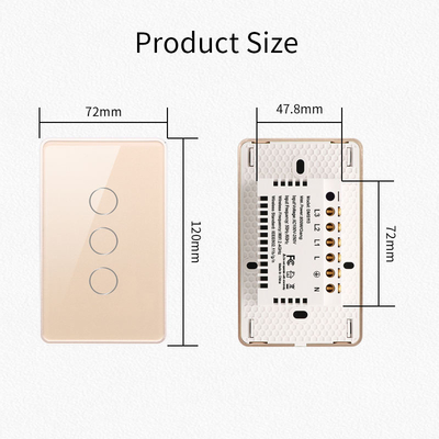 Glomarket Tuya Smart Switch Wifi US Electric Wall Switch Google Home Alexa Lampu Lampu Sentuh Switch App Control