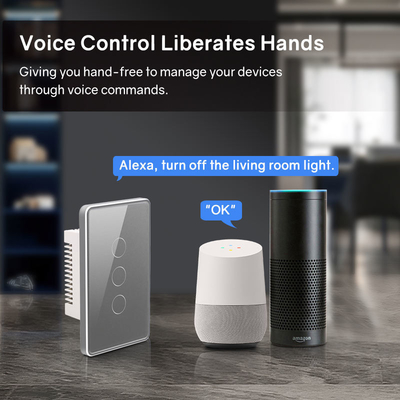 Glomarket Tuya Smart Switch Wifi US Electric Wall Switch Google Home Alexa Lampu Lampu Sentuh Switch App Control