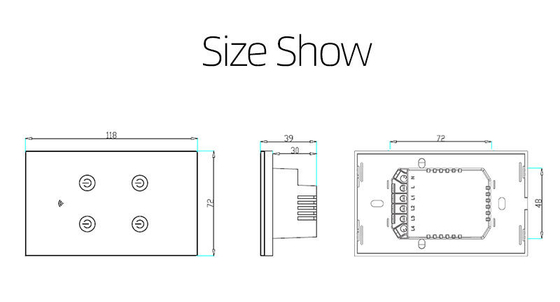 Glomarket Produk Desain Baru Tuya Smart Wifi Wall Switch Us Standar Panel Sentuh Kaca Cahaya Switch Dukungan App Remote Control