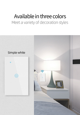 Glomarket Produk Desain Baru Tuya Smart Wifi Wall Switch Us Standar Panel Sentuh Kaca Cahaya Switch Dukungan App Remote Control