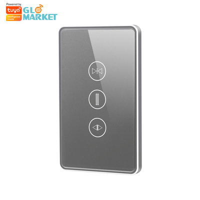 Glomarket Us Standard Tuya Wifi Smart Curtain Switch Tombol Sentuh Kontrol Suara Smart Shutter Switch Alexa Google Home