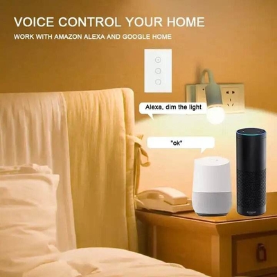 Glomarket Digital Smart Switch Light Wifi Dimmer Wireless Glass Touch Wall Light Switch Panel Tuya Remote Control Dengan Alexa