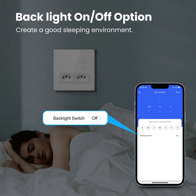 Glomarket Smart Wifi Brasil Standar Smart Home Tuya Smart 4 Gang Switch And Socket Wifi Smart Wall Socket Bekerja Dengan Alexa