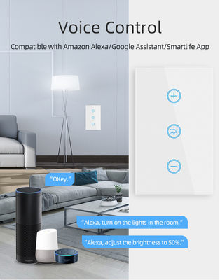 Glomarket US Standard Dimmer Wireless Switch Listrik Smart Switch Intelligent Wall Dimmer Light Switch Otomatisasi Smart Home