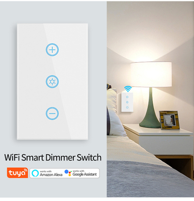 Glomarket US Standard Dimmer Wireless Switch Listrik Smart Switch Intelligent Wall Dimmer Light Switch Otomatisasi Smart Home