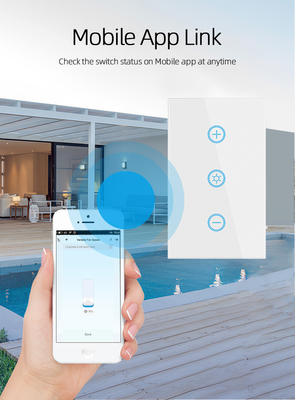 Glomarket US Standard Dimmer Wireless Switch Listrik Smart Switch Intelligent Wall Dimmer Light Switch Otomatisasi Smart Home