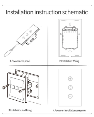 Glomarket US Standard Dimmer Wireless Switch Listrik Smart Switch Intelligent Wall Dimmer Light Switch Otomatisasi Smart Home