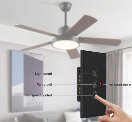 Glomarket Tuya Wifi Smart Fan Switch Tuya Smart Switch Fan Speed Light On Off Voice Control Switch EU / US Standar