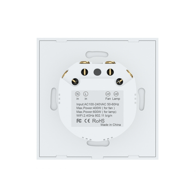 Glomarket Tuya Wifi Smart Fan Switch Tuya Smart Switch Fan Speed Light On Off Voice Control Switch EU / US Standar