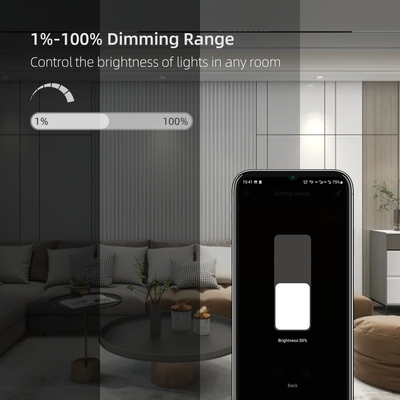 Glomarket Smart Home Dimmer Switch Tuya Zigbee Voice Control Knob Dimming Sesuaikan Kecerahan Dengan Digital Display