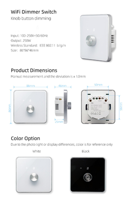 Glomarket Smart Home Dimmer Switch Tuya Zigbee Voice Control Knob Dimming Sesuaikan Kecerahan Dengan Digital Display