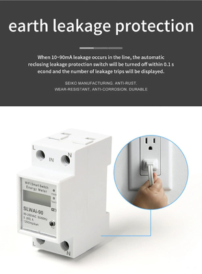 Glomarket Wifi Tuya/Aplikasi Smart Life Remote Control Pelindung Sirkuit Pintar Perangkat Relay Pengukur Energi Pemutus Sakelar