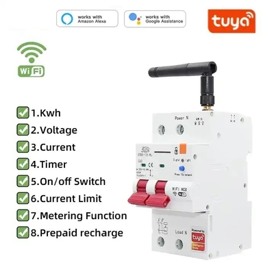 Glomarket Wifi Pemutus Sirkuit Smart Switch Tuya Smart 1p 2p 3p 4p Smart Home System Sirkuit Listrik 4P MCB Pemutus Smart