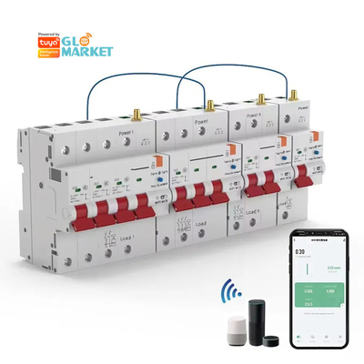 Glomarket Wifi Pemutus Sirkuit Smart Switch Tuya Smart 1p 2p 3p 4p Smart Home System Sirkuit Listrik 4P MCB Pemutus Smart