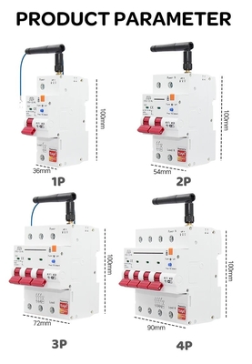 Glomarket Wifi Pemutus Sirkuit Smart Switch Tuya Smart 1p 2p 3p 4p Smart Home System Sirkuit Listrik 4P MCB Pemutus Smart