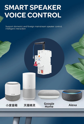 Glomarket Wifi Pemutus Sirkuit Smart Switch Tuya Smart 1p 2p 3p 4p Smart Home System Sirkuit Listrik 4P MCB Pemutus Smart