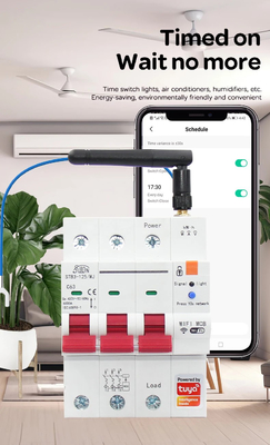 Glomarket Wifi Pemutus Sirkuit Smart Switch Tuya Smart 1p 2p 3p 4p Smart Home System Sirkuit Listrik 4P MCB Pemutus Smart