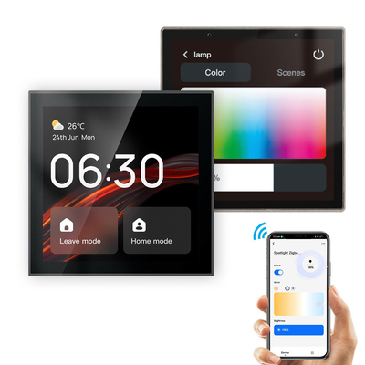 Glomarket Tuya Smart 4 Inci Multi-Fungsi layar sentuh Control Panel Alexa Voice Zigbee Central Control