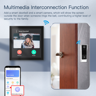 Glomarket Tuya Smart 4 Inci Multi-Fungsi layar sentuh Control Panel Alexa Voice Zigbee Central Control