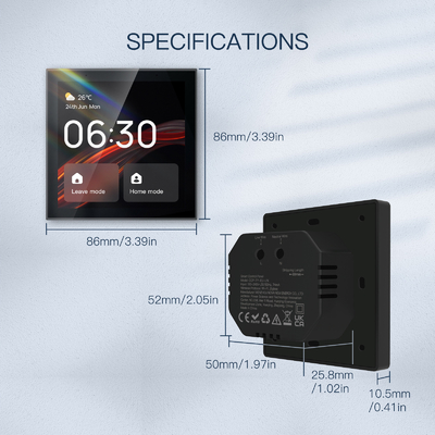 Glomarket Tuya Smart 4 Inci Multi-Fungsi layar sentuh Control Panel Alexa Voice Zigbee Central Control
