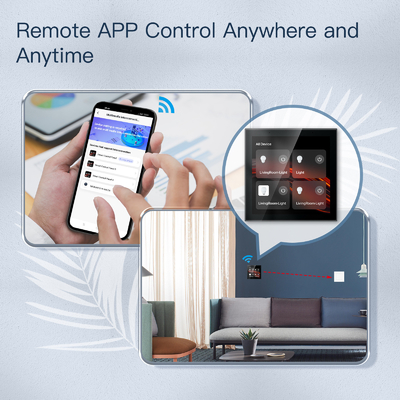 Glomarket Tuya Smart 4 Inci Multi-Fungsi layar sentuh Control Panel Alexa Voice Zigbee Central Control
