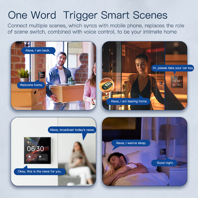Glomarket Tuya Smart 4 Inci Multi-Fungsi layar sentuh Control Panel Alexa Voice Zigbee Central Control