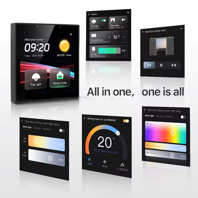 Glomarket Smart Home Control Panel Layar sentuh 4 Inci Multifungsi Wi-Fi Rumah Sistem Musik Latar Belakang Tuya Zigbee Gateway