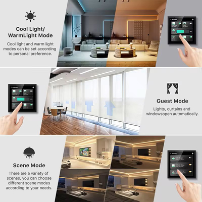 Glomarket Smart Home Control Panel Layar sentuh 4 Inci Multifungsi Wi-Fi Rumah Sistem Musik Latar Belakang Tuya Zigbee Gateway