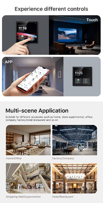 Glomarket Smart Home Control Panel Layar sentuh 4 Inci Multifungsi Wi-Fi Rumah Sistem Musik Latar Belakang Tuya Zigbee Gateway