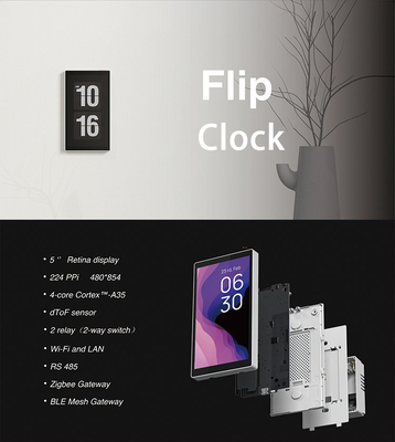 Glomarket Tuya 5 Inch Wifi Zigbee Gateway Smart Home Control Panel Multifungsi Musik Tembok Layar Sentuh Tuya Center