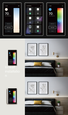 Glomarket Tuya 5 Inch Wifi Zigbee Gateway Smart Home Control Panel Multifungsi Musik Tembok Layar Sentuh Tuya Center