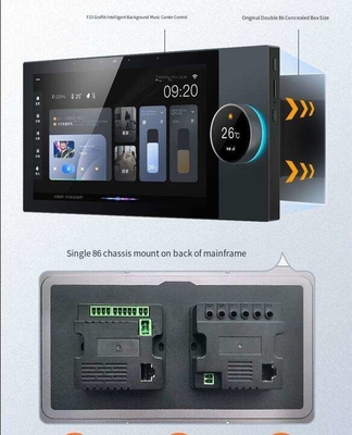 Glomarket Tuya 10 Inch Central Control Panel dengan Musik Play 2 Gang Relay 2 Way Speaker Produk Smart Home Multifungsi