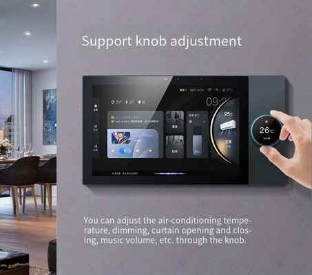 Glomarket Tuya 10 Inch Central Control Panel dengan Musik Play 2 Gang Relay 2 Way Speaker Produk Smart Home Multifungsi