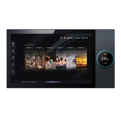 Glomarket Tuya 10 Inch Central Control Panel dengan Musik Play 2 Gang Relay 2 Way Speaker Produk Smart Home Multifungsi