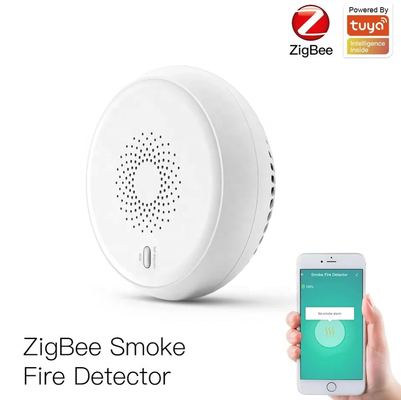 Penutup Plastik Smart Alarm Smoke Zigbee Detector Tuya App Kontrol Rumah Tangga Sensor