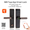 Fingerprint Zinc Alloy TT Door Lock Indoor WiFi APP Cerdas Untuk Rumah Apartemen