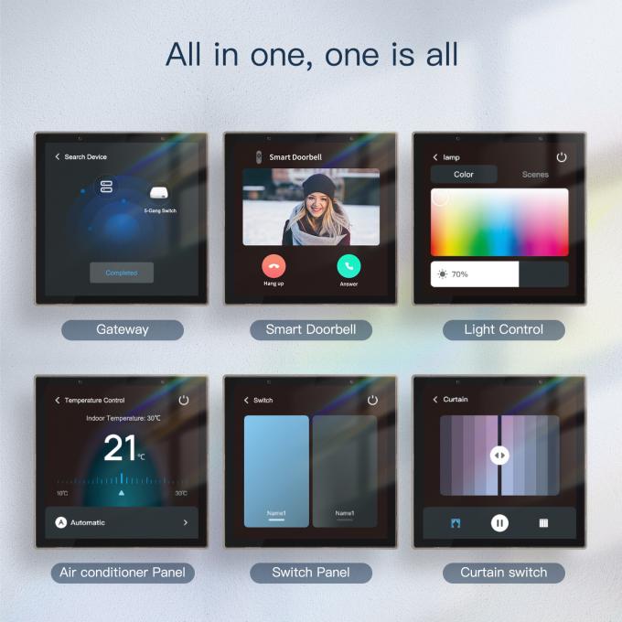 Glomarket Tuya Smart 4 Inci Multi-Fungsi layar sentuh Control Panel Alexa Voice Zigbee Central Control 0